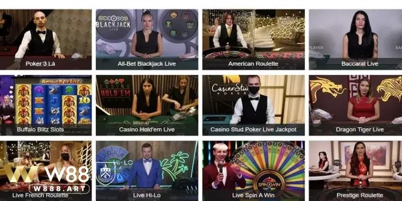 Giới thiệu sảnh Casino W88