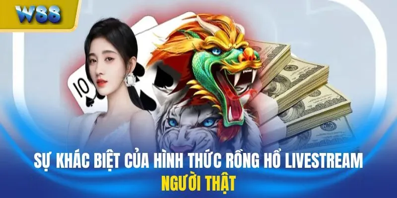 Sự khác biệt của hình thức rồng hổ livestream người thật